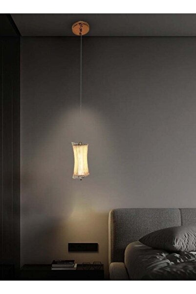 best power Single chandelier lighting for bedroom, golden color, three-color ...