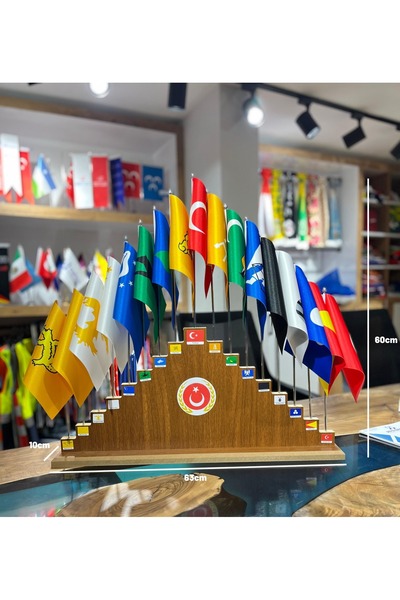 MODA 17'Li Eski Türk Devletleri Bayrakları Kaide Seti