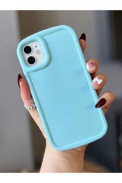 MİRAZ TASARIM iPhone 11 Light Blue Plain Silicone Case