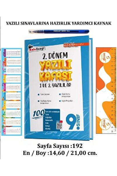 Kafa Dengi Yayınları 9. Sınıf 2. Dönem Yazılı Kafası 1. ve 2. Yazılılar+Sezgi...