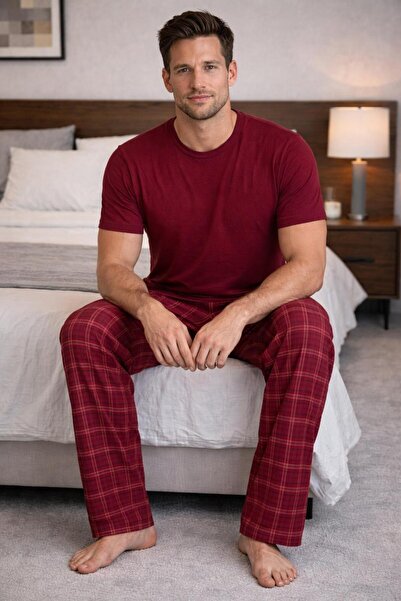 HUBEN ανδρικό βαμβακερό κοστούμι πιτζάμα