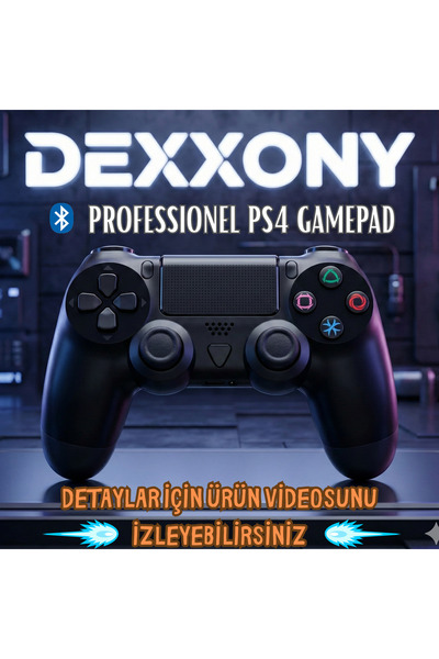 Dexxony Professionel PS4 Kolu Kablosuz PC Bilgisayar Uyumlu Bluetooth Gamepad...