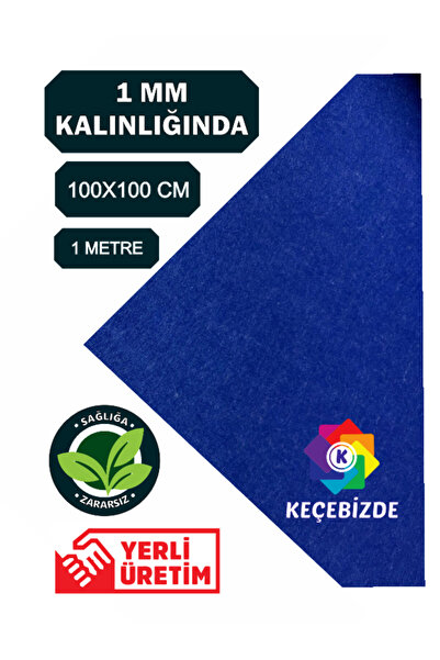 KeçeBizde Felt 1 mm Thick 1 Meter Sax Blue