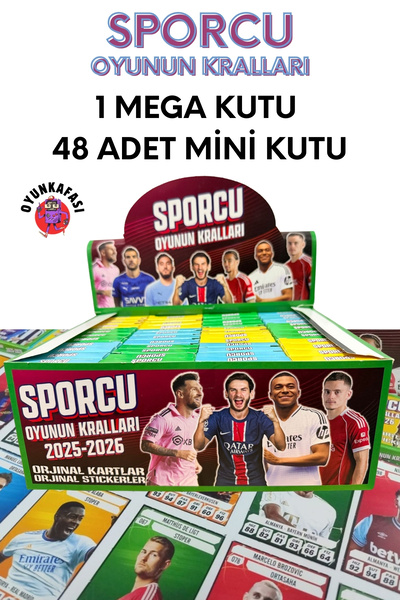 OYUNKAFASI SPORCU OYUNUN KRALLARI 1 MEGA KUTU 48 ADET MİNİ KUTU-2026 SEZON