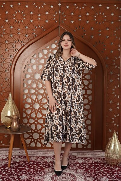AFandina Midi jalabiya with elegant details