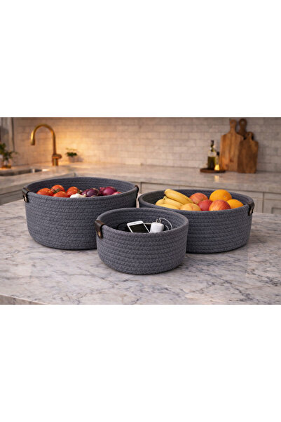 Generic Elegant 3-piece basket set – sophisticated organization and a touch o...