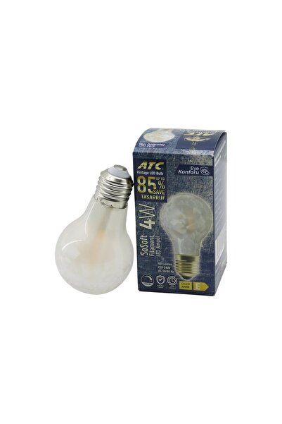 Greathings ATC-A60-SS VİNTAGE SOSOFT FİLA cu fir metalic (4W) BULB LED (E27) ...