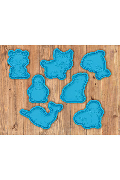 Filkorium3D Cute Sea Animals Cookie Mold and Stamp - Animal Sugarcraft Mold w...