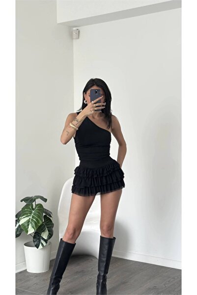 Les Séduisantes c.a. Κοντή φούστα από τούλι με βολάν σε ιδιαίτερο σχέδιο