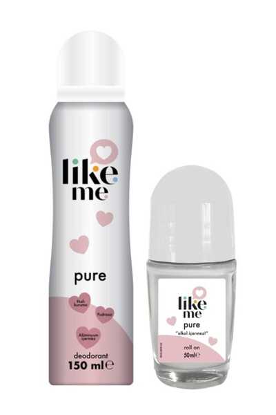 Like me Pure Deodorant 150ml+Pure Roll On 50 ml 2 li set