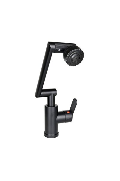 Greathings KINETEX KTX-3307 (ЧОРНИЙ & 1080°) БАГАТОФУНКЦІОНАЛЬНИЙ КРАН*24