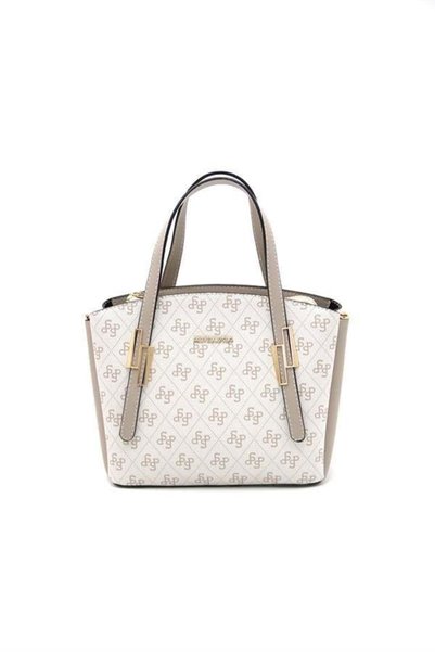 Silver Polo Geantă de mână pentru femei Bej - Kum Monogram SP1021