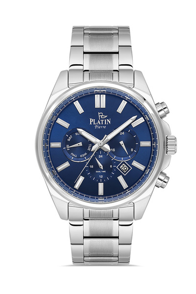 Platin Pierre Hds-Pl-1227Ga-A3 Steel Cord Functions Active Men's Wristwatch
