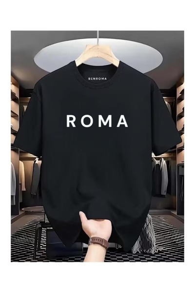 Massgai Ουνισέξ Ρόμα με τύπωμα oversized 100% Βαμβάκι T-shirt