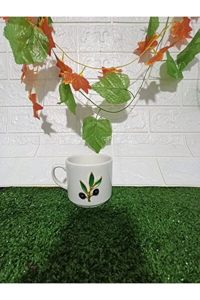 Home Coffee Cup "Gold Metal Olive Branch"