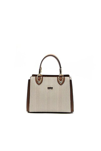 Silver Polo حقيبة يد نسائية من القش باللون البيج - تان SP1133