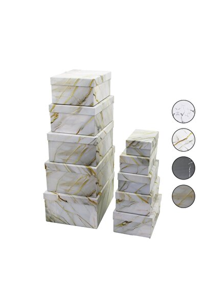 Greathings İbi̇co İ12-098 (10Pcs) (Quarter Circle) (Mix Marble Pattern) Cardb...