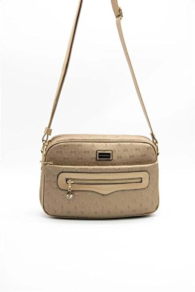 Silver Polo Ασημί & Polo SP491 Γυναικείο Τσάντα χιαστί Λογότυπο Μπρονζέ-Σ.Νατ