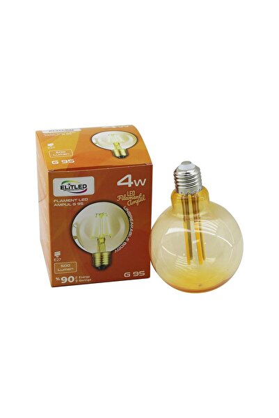 Greathings ELİTLED G-95 (4W și E27) (CULOARE AURIE) FL cu fir metalic T BEC R...
