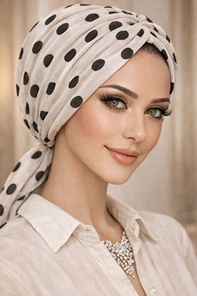 Aişe tesettür Bone Black Pointed Buckle Bone