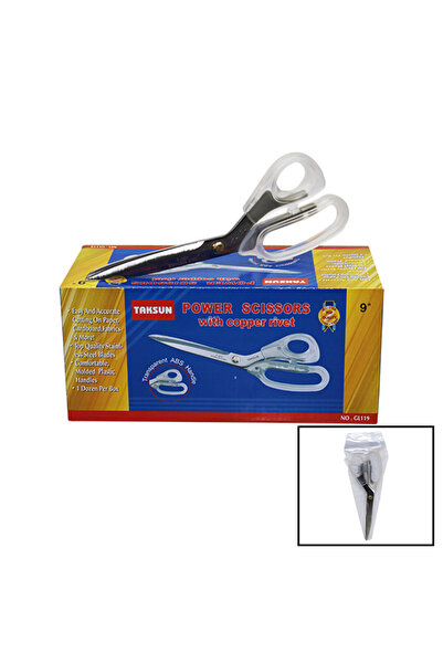 Greathings TAKSUN GL-119 (9 ιντσών) Ψαλίδι Ραπτικής με Διαφανή Λαβή*12X12