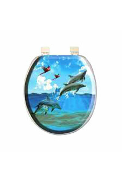 Greathings POLY ET-001 Мек капак за тоалетна чиния с мотив, голям пуф*17