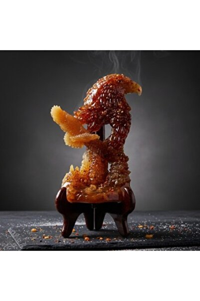 Generic Handmade Falcon-Head Carving – Natural Amber Figurine Collectible