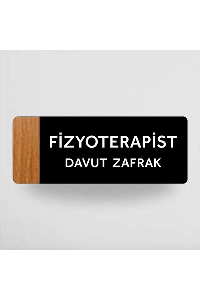 zafrakreklam Ofis Oda Kapı İsimliği Yönlendirme Tabelası 26X10CM SİYAH - CEVİ...