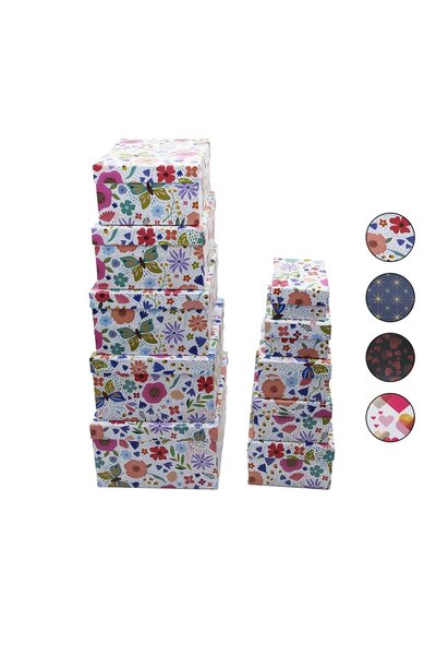 Greathings IBICO I12-099 (10 قطع) (شكل مربع) (نماذج متنوعة) صندوق هدايا من ال...