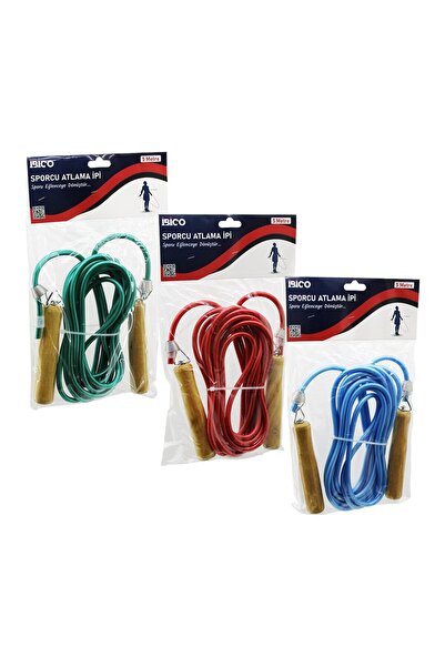 Greathings ІБІКО І19-021 (ДЕРЕВ'ЯНА РУЧКА) ПВХ СТРИБКОВА МОТУЗКА КОЛЬОРОВА (5...