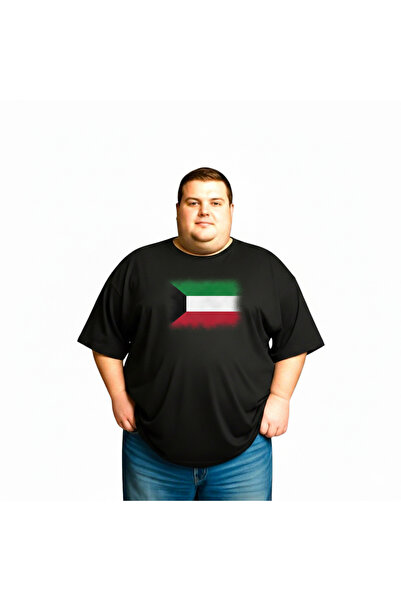 sngl Men's Big Size Short Sleeve Kuwait Flag Printed T-Shirt 3XL 4XL 5XL 6XL ...