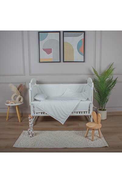 My Baby Baby crib mattress and crib bumpers, 7 pieces, pomegranate seed fabric