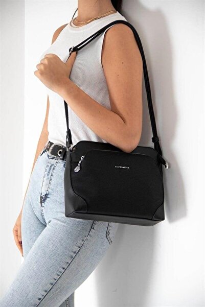 Silver Polo Silver & polo sp364 women's crossbody bag honeycomb black-black