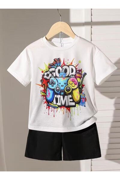 No Plan DEČAČKI SET MAJICE I KRATKIH PANTALONICA SA ŠTAMPOM