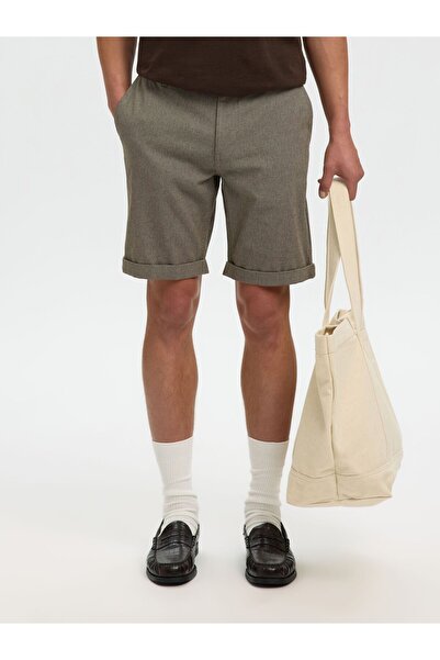 SELECTED Shorts Dehnbare Baumwoll