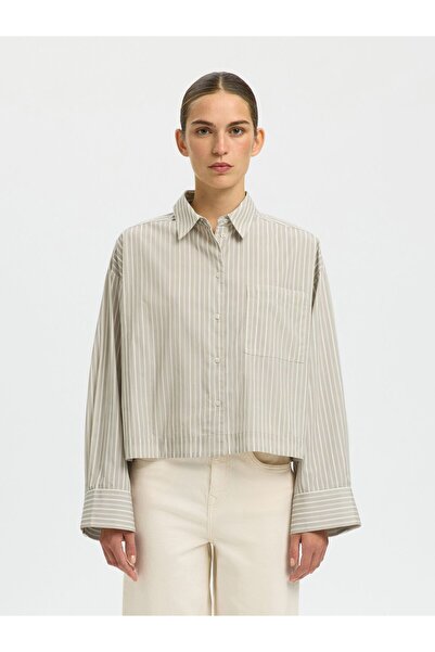 SELECTED Crop-Bluse Boxy Fit