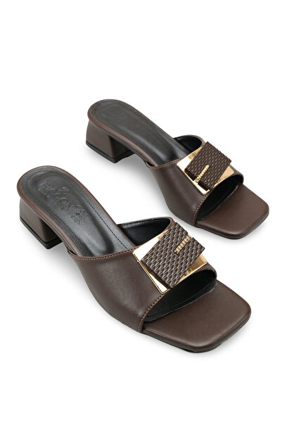 Riccon Ženske štikle Papuče 0012200 Smeđa koža