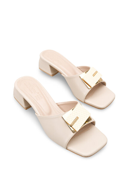 Riccon Ženske štikle Papuče 0012200 bež koža