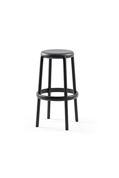 Tilia Duo Polipropilen Bar Taburesi 75 cm Siyah Antrasit - Mutfak, Kafe, Rest...