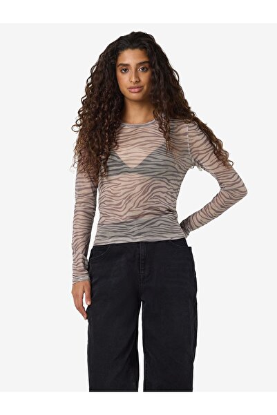 Noisy May Oberteil Langärmeliges Mesh