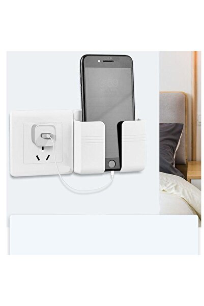 MTL Adhesive wall phone holder with charging cable slot, universal smartphone...