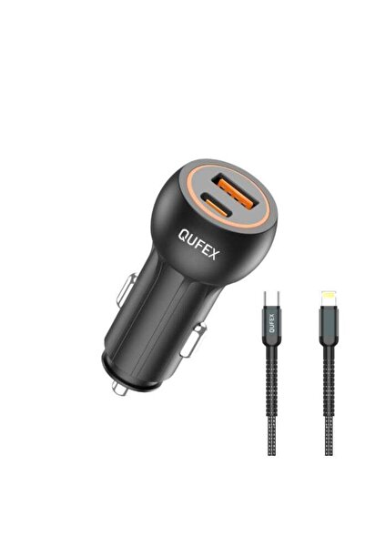 QUFEX 48W Fast Car Charger 30W PD Type-C & 18W USB Dual Port Adapter