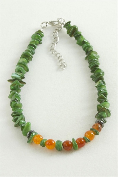 ZERO LAND قلادة من الحجر الطبيعي المكسور من نوع NRZSNT Chakra Jade (14925) - ...