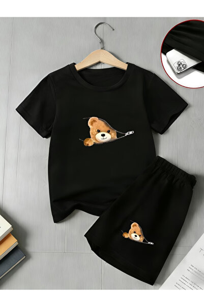 ibibik moda Ayi Printed Soft Short Sleeve Top and Shorts Set