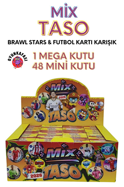 OYUNKAFASI Mix Taso Mega Kutu – Brawl Stars & Futbol Kartı Karışık | 48 Mini ...