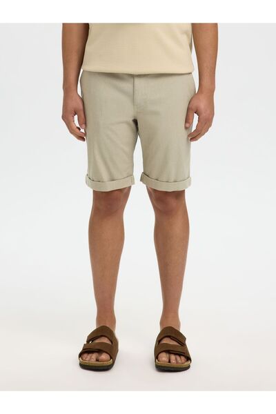 SELECTED Shorts Dehnbare Baumwoll