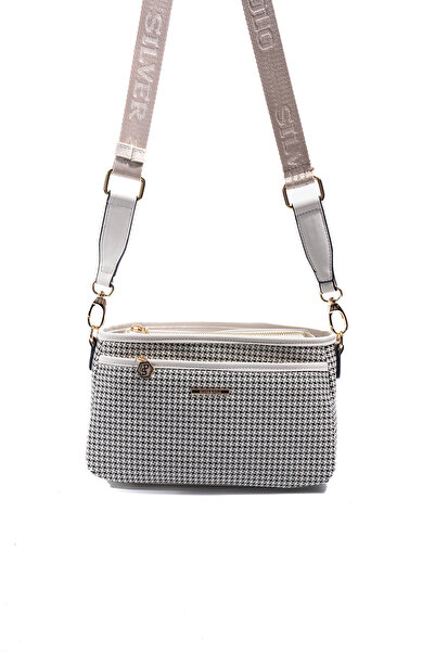 Silver Polo Silver & Polo Sp1184 Women's Crossbody Bag Houndstooth Plaid Blac...