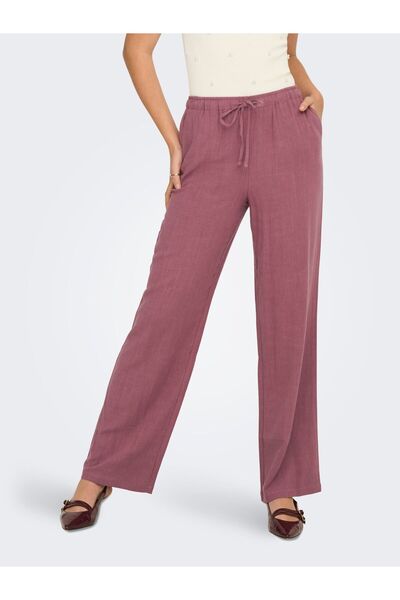 ONLY Hose ONLSIESTA Gerade geschnitten Leinen Hose