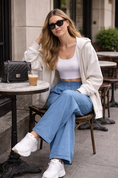 MODELİSA TENSEL DENİM BELİ LASTİKLİ KOT PANTOLON