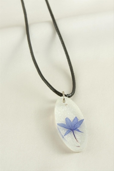 ZERO LAND Nrzsnt Cornflower Ellipse Epoxy Pendant (220135) - Mi